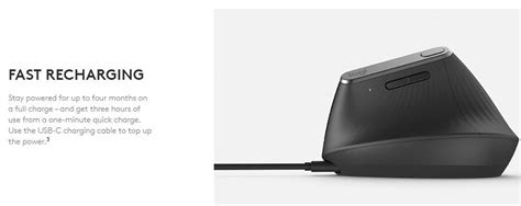 Logitech MX Vertical Wireless Bluetooth Mouse Black