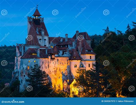 Bran Castle at Night, Romania Stock Photo - Image of spectacular, citadel: 269267972