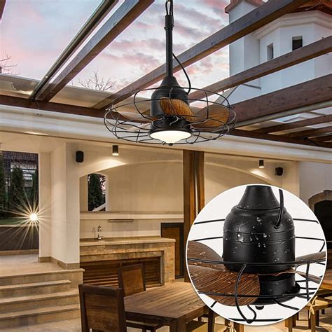 Outdoor Ceiling Fan with LED Light