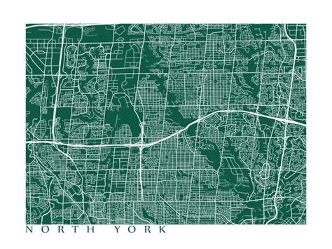 North York Map Print Toronto Poster - Etsy