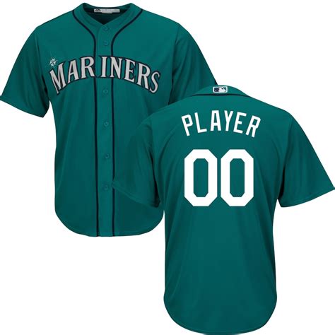 Majestic Seattle Mariners Northwest Green Cool Base Custom Jersey