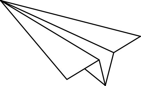 Download Banner Transparent Big Image - Paper Airplane Clipart Black And White PNG Image with No ...