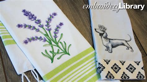 Hand Embroidered Tea Towel Linens Dishcloths & Kitchen Towels ...