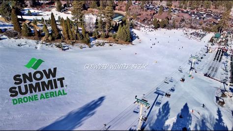 Big Bear Snow Summit Drone Aerial | Crowded Winter Break - YouTube