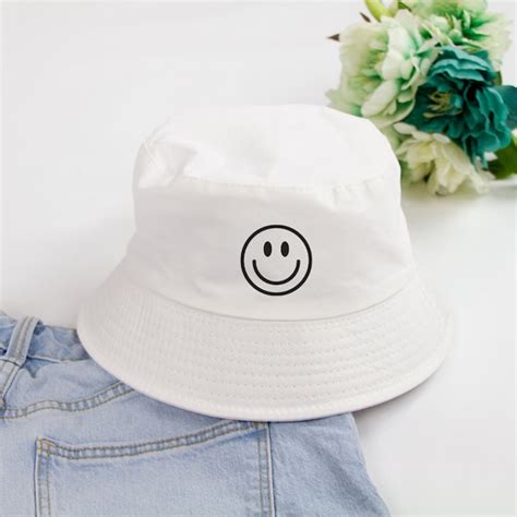 Smiley Face Hat Personalized Bucket Hats Cute Bucket Hat - Etsy