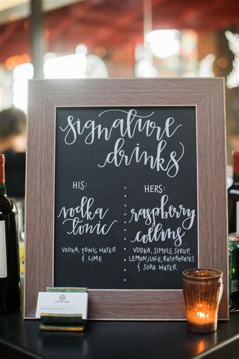 18 Brilliant Wedding Drink Station Sign Ideas - EmmaLovesWeddings