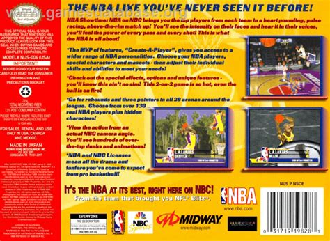 NBA Showtime: NBA on NBC - Nintendo N64 - Games Database