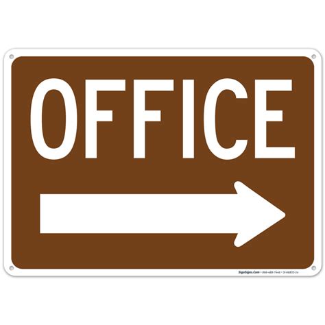 Office With Right Arrow Sign | Sigo Signs