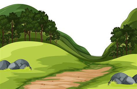 A green nature landscape 300147 Vector Art at Vecteezy