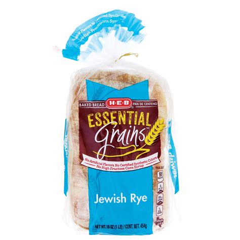 H-E-B Essential Grains Jewish Rye Bread - Shop Sliced bread at H-E-B