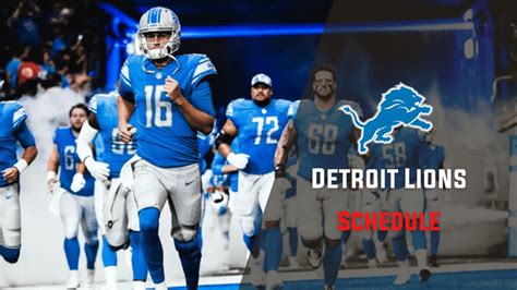 Detroit Lions Schedule 2023-2024: Dates, Times, TV Channels