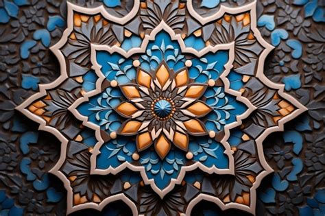 Premium AI Image | Traditional Islamic patterns on murals and street art