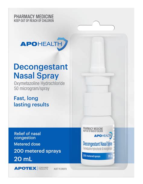 ApoHealth Decongestant Nasal Spray 20ml - LFA First Response