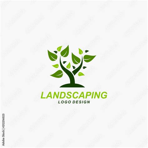 Landscaping logo design vector. Stock Vector | Adobe Stock