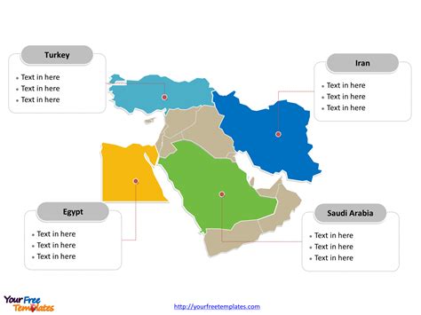 Immediately free download Editable Middle East political map in PowerPoint format. No ...