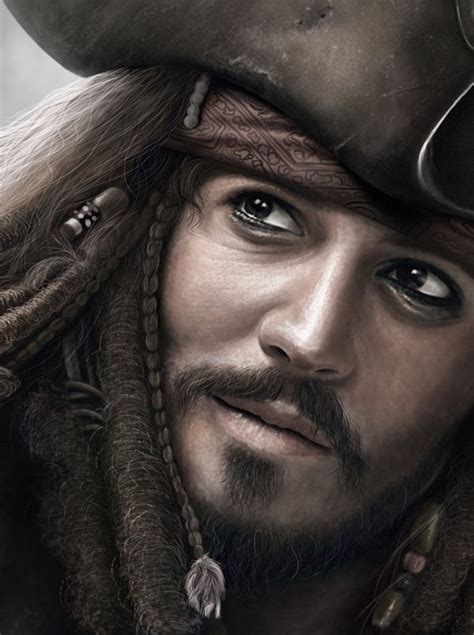 Jack Sparrow ( Digital Painting ) by Isaiah Paul Cabanting, via Behance | Портрет, Джонни депп ...