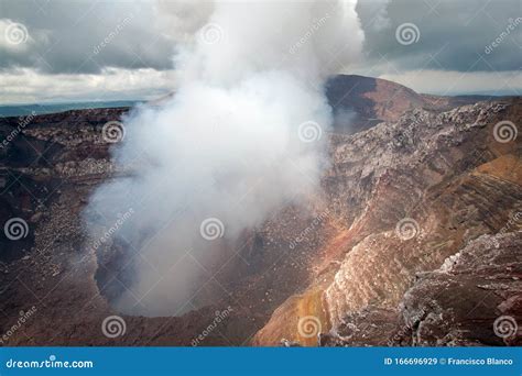 Masaya Volcano Emitting Sulfur Dioxide Gas in Masaya, Nicaragua. Stock ...