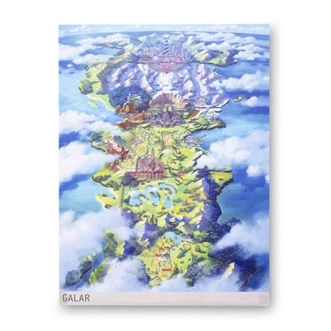 Galar Pokémon Region Maps Poster | Pokémon Center UK Official Site