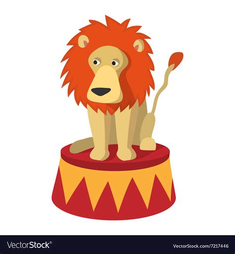 Lion circus cartoon Royalty Free Vector Image - VectorStock