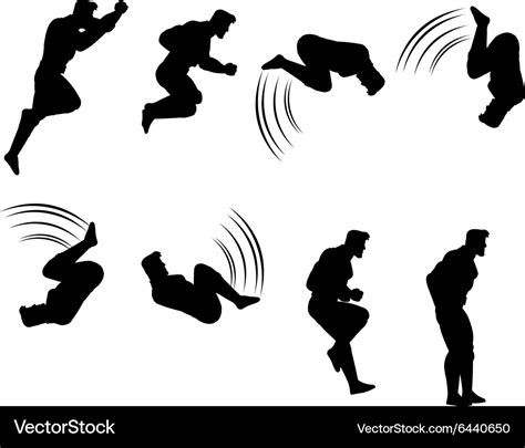 Spin jumping animation sprite Royalty Free Vector Image