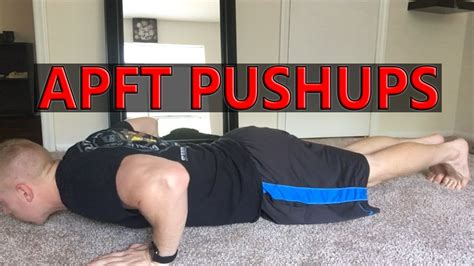 Push-up Tips | ARMY APFT Push-ups PROPER FORM for Basic Training - YouTube