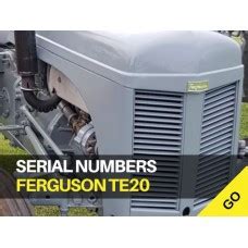 Ferguson TE20 Serial Numbers