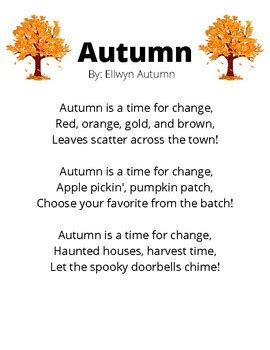 Autumn Poem by Ellwyn Autumn | TPT