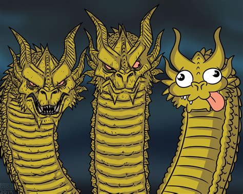 King Ghidorah in a Nutshell by MichaelJLarson on DeviantArt