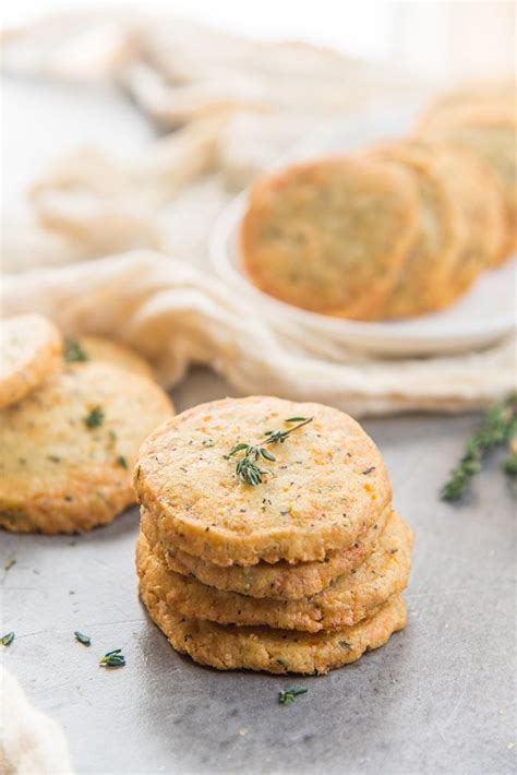 Thyme and Cheddar Cheese Cookies (Savory Cookies) - The Flavor Bender