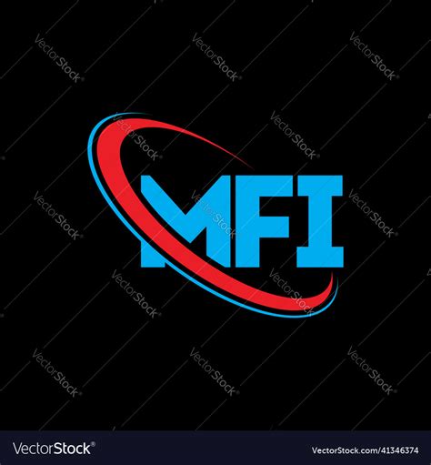 Mfi logo letter design Royalty Free Vector Image