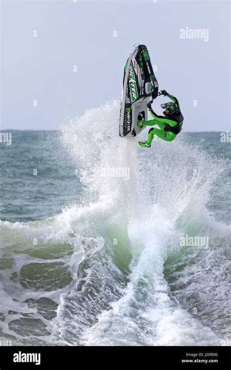 Jet Ski tricks, Atlantic Ocean, Portugal, Europe Stock Photo - Alamy