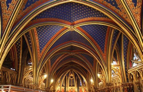 The interior of La Sainte-Chapelle in Paris, France [1999×1297] : r ...