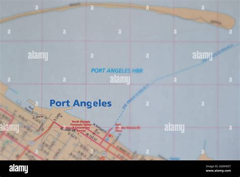 Map of Port Angeles, Washington Stock Photo - Alamy