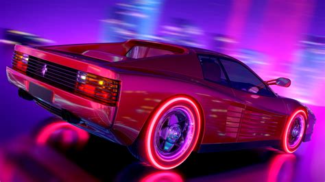 Ferrari Testarossa Retrowave, HD Artist, 4k Wallpapers, Images, Backgrounds, Photos and Pictures