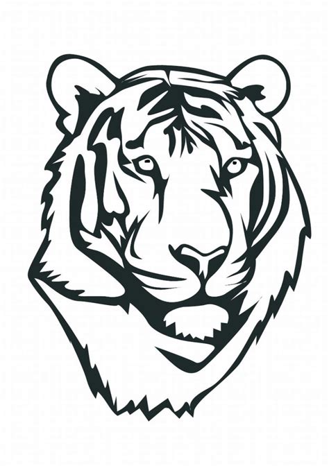 Best Photos of Tiger Outline Coloring Page - Cute Tiger Clip Art ...