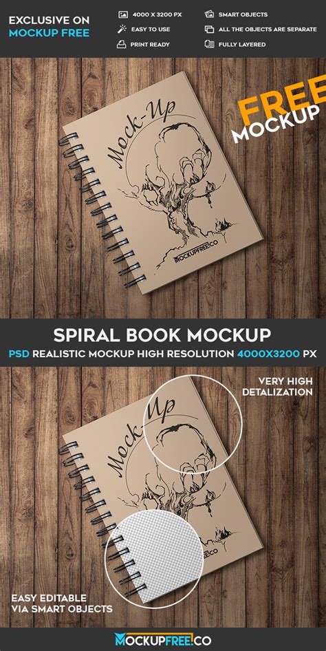 Spiral Book – Free PSD Mockup :: Behance