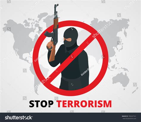 Stop Terrorism Concept: เวกเตอร์สต็อก (ปลอดค่าลิขสิทธิ์) 709247161 | Shutterstock