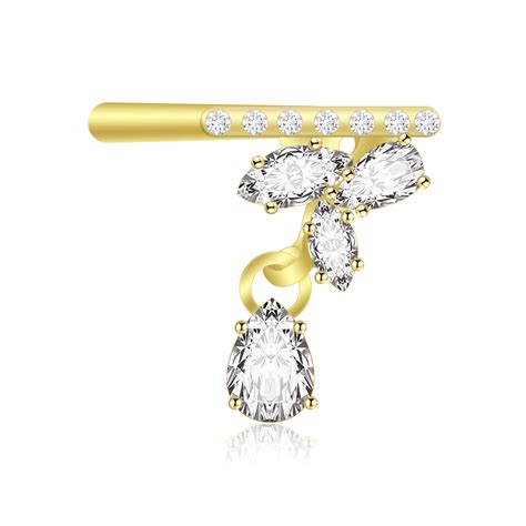 CZ Dangle Ear Cuff Earring Wholesale | JR Fashion Accessories