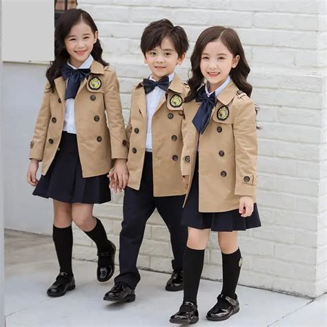 Children Japanese School Uniforms Girls Boys Windbreaker Coat Shirt ...