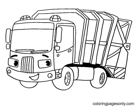 Garbage Truck Coloring Pages