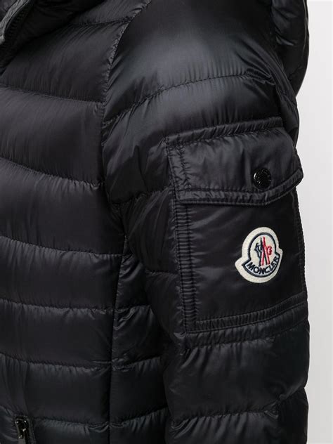 Moncler Logo Patch Puffer Jacket in Black - Lyst