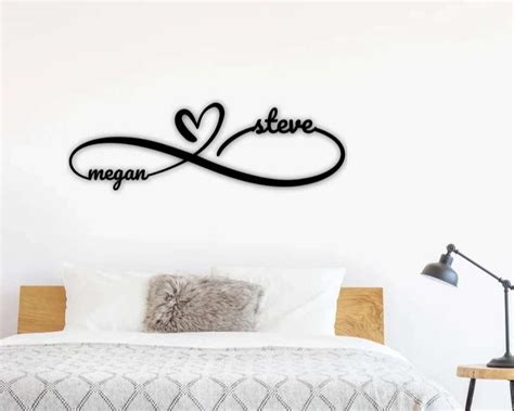 Infinity Sign Containing Names Personalized Metal Infinity Sign - Custom Laser Cut Metal Art ...