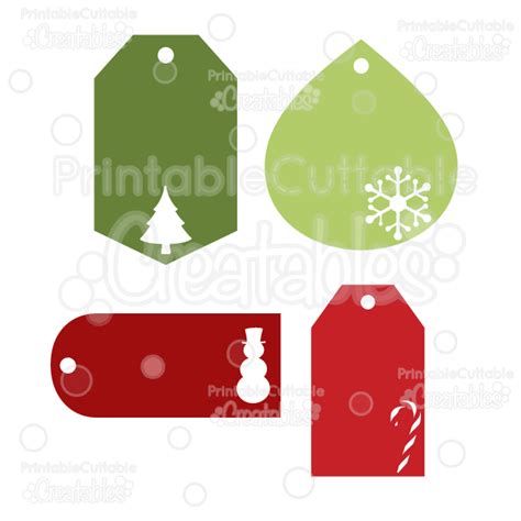 Christmas Gift Tags FREE SVG Cut Files