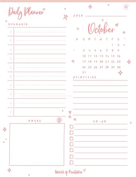 Free Printable October 2021 Planner Set