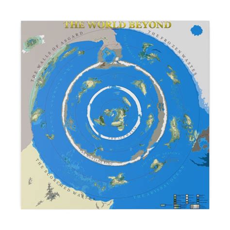 Beyond the Ice Wall Flat Earth Map Big Size High Resolution - Etsy Canada