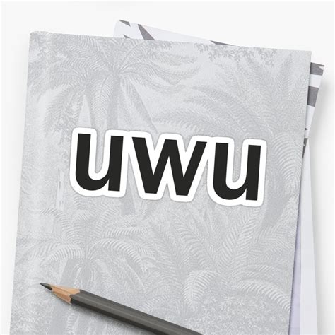 "uwu face - Text Emoticon / Emoji" Sticker by Platnix | Redbubble