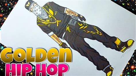 FREE FIRE DRAWING | MOST RARE BUNDLE DRAWING | GOLDEN BLACK HIP HOP 2ND ...