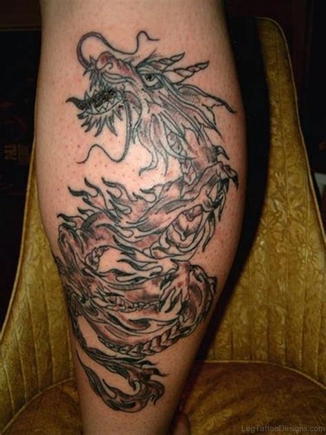 83 Great Dragon Tattoos On Leg - Leg Tattoo Designs