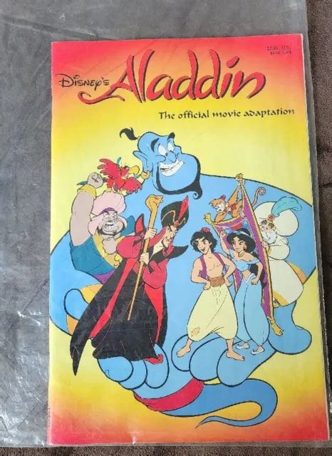 VINTAGE DISNEY ALADDIN Movie Book Original Adaptation Comic Book Novel £8.01 - PicClick UK