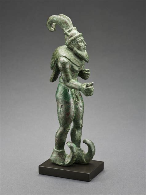 Striding Horned Figure, a 7 inch copper figurine. Proto-Elamite Culture, circa 3000 BC ...